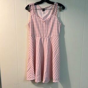 Shein Houndstooth Skater Dress XL